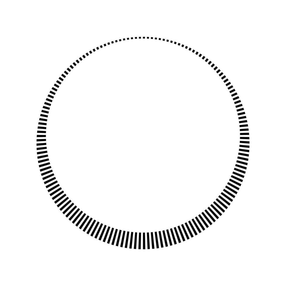 Radial bar pattern, circular gradient design, abstract black graphic element vector