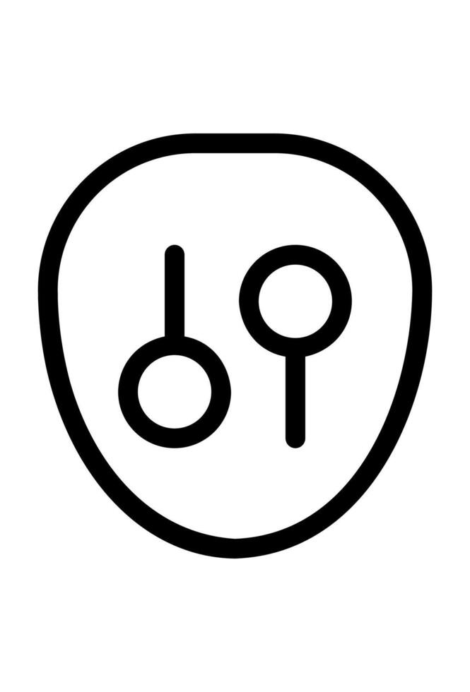 Two simple keyhole icons. Outline icons of two keyholes. Keyholes as a symbol of security. vector