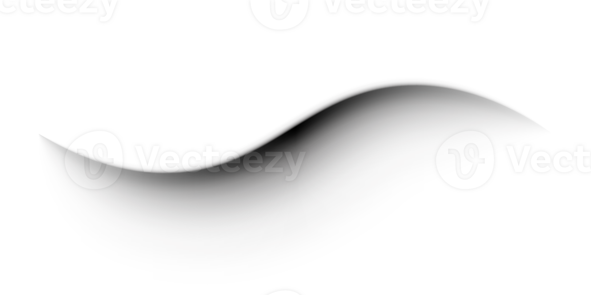 Transparent wavy shape shadow effect abstract form gradient flowing curve wave isolated background design modern pattern smooth motion decorative element png