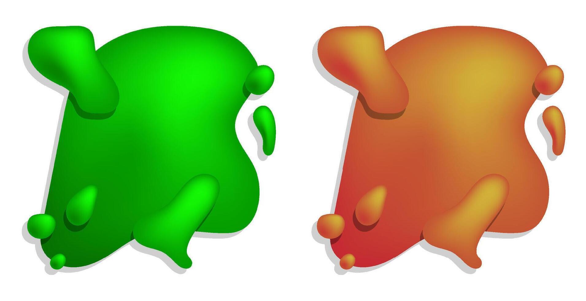 Viscous droped blots and dots with paint splatter. Background of paint vector