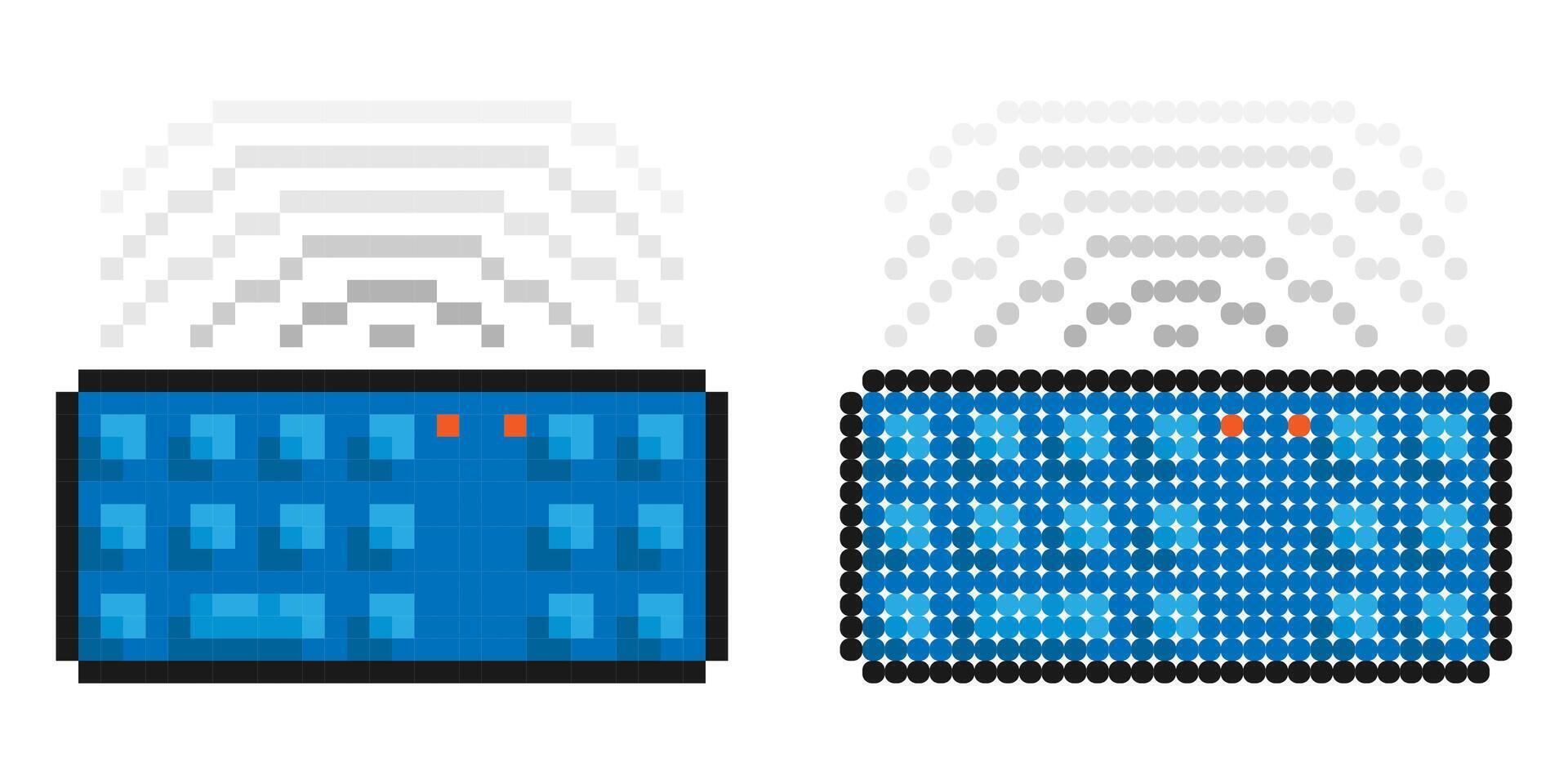 Pixel icon. Wifi personal computer keyboard. Symbols on keyboard vector
