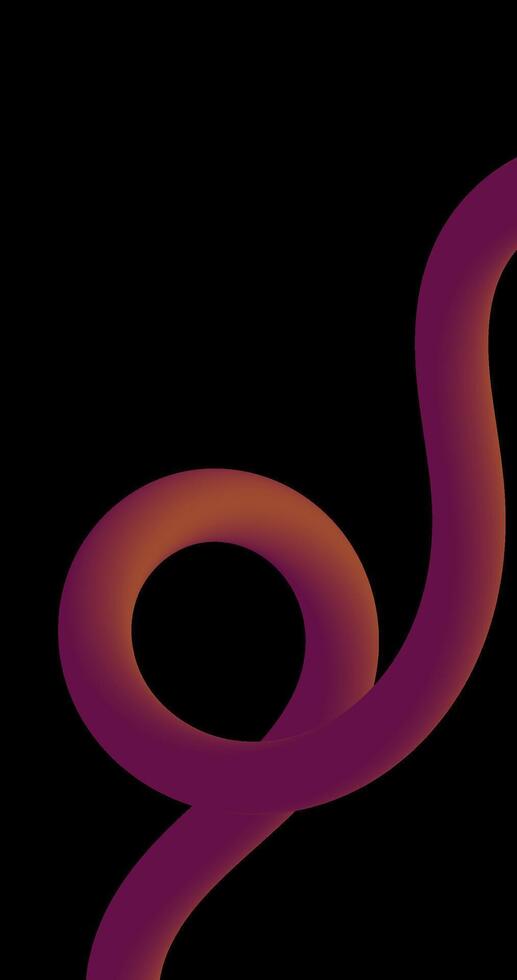 Orange Purple Gradient Abstract background with Fluid Line and Copy Space vector