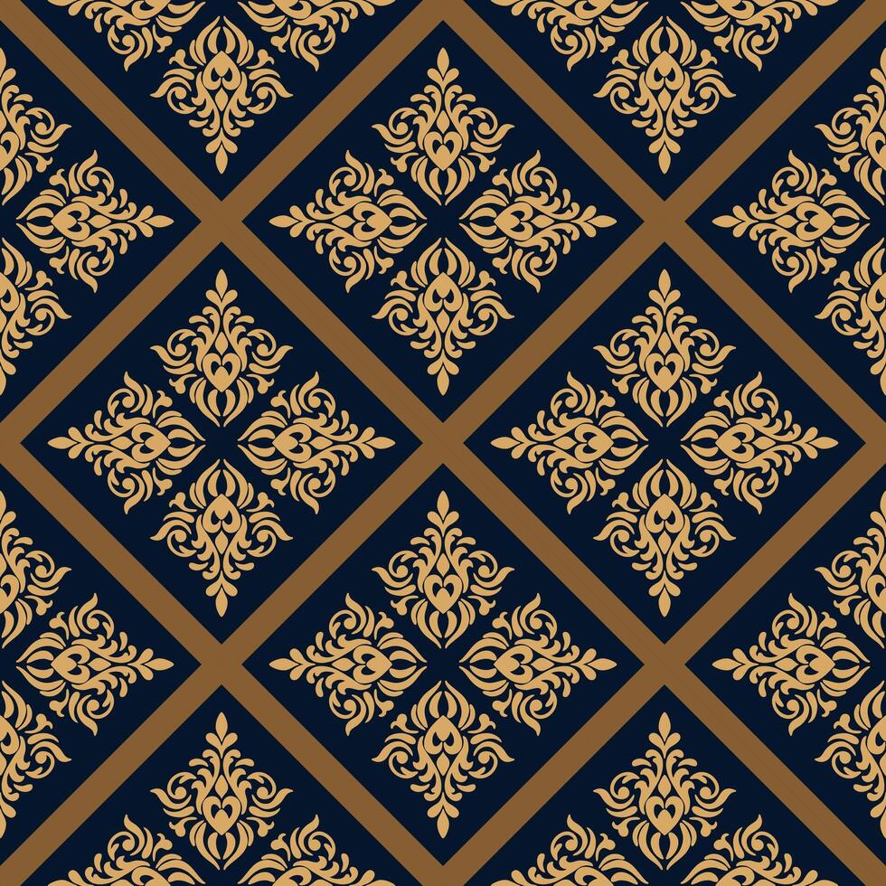Exquisite pattern background featuring intricate golden ornamental design arranged in a repeating, symmetrical pattern vector