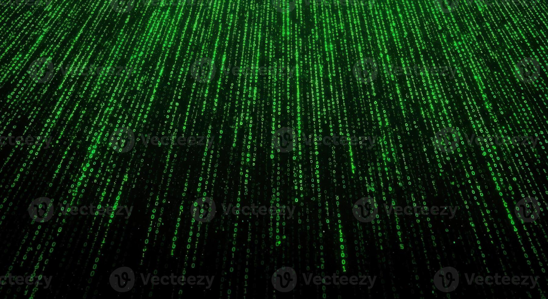Digital rain binary code stream technology background photo