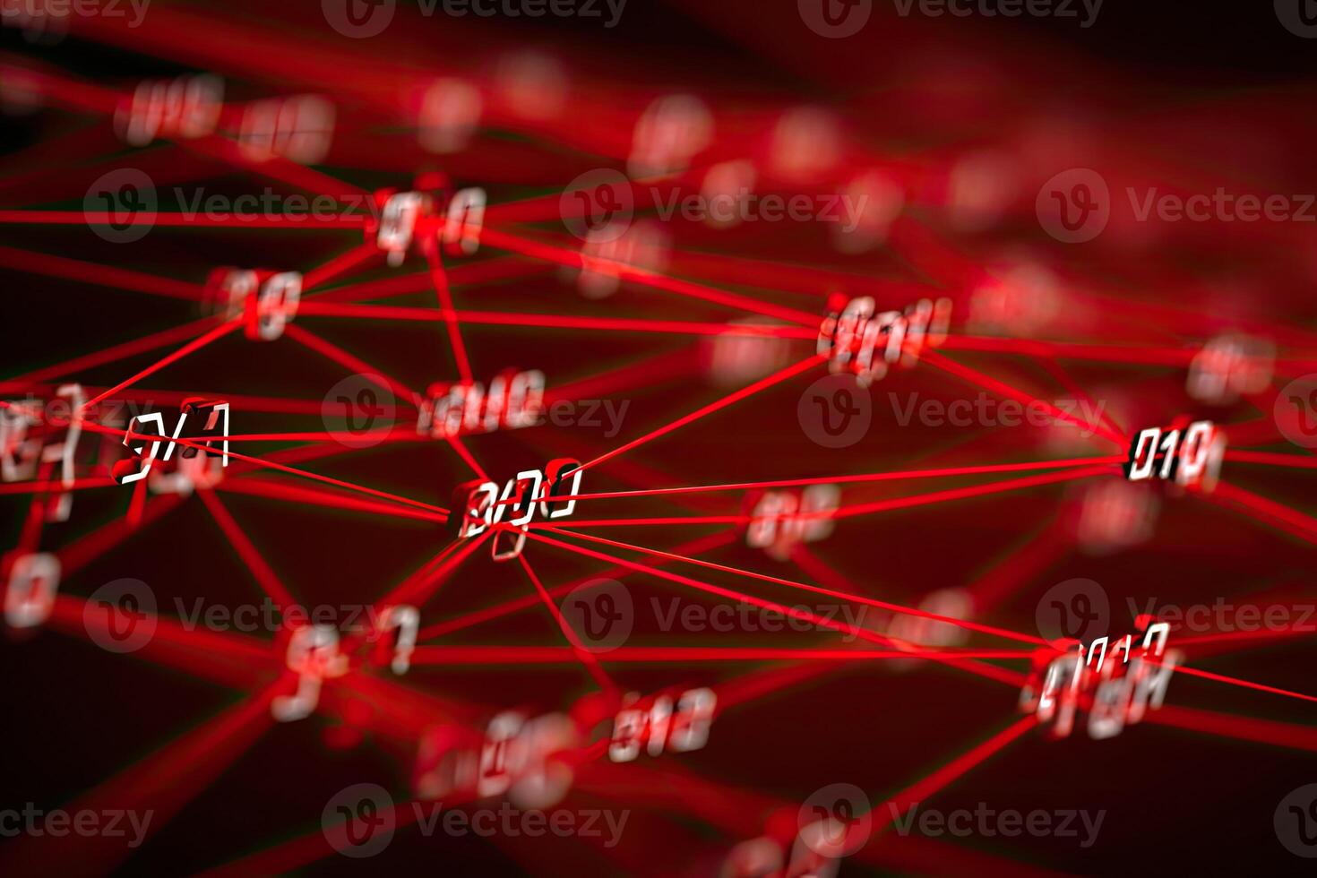 Intricate network of interconnected data points photo