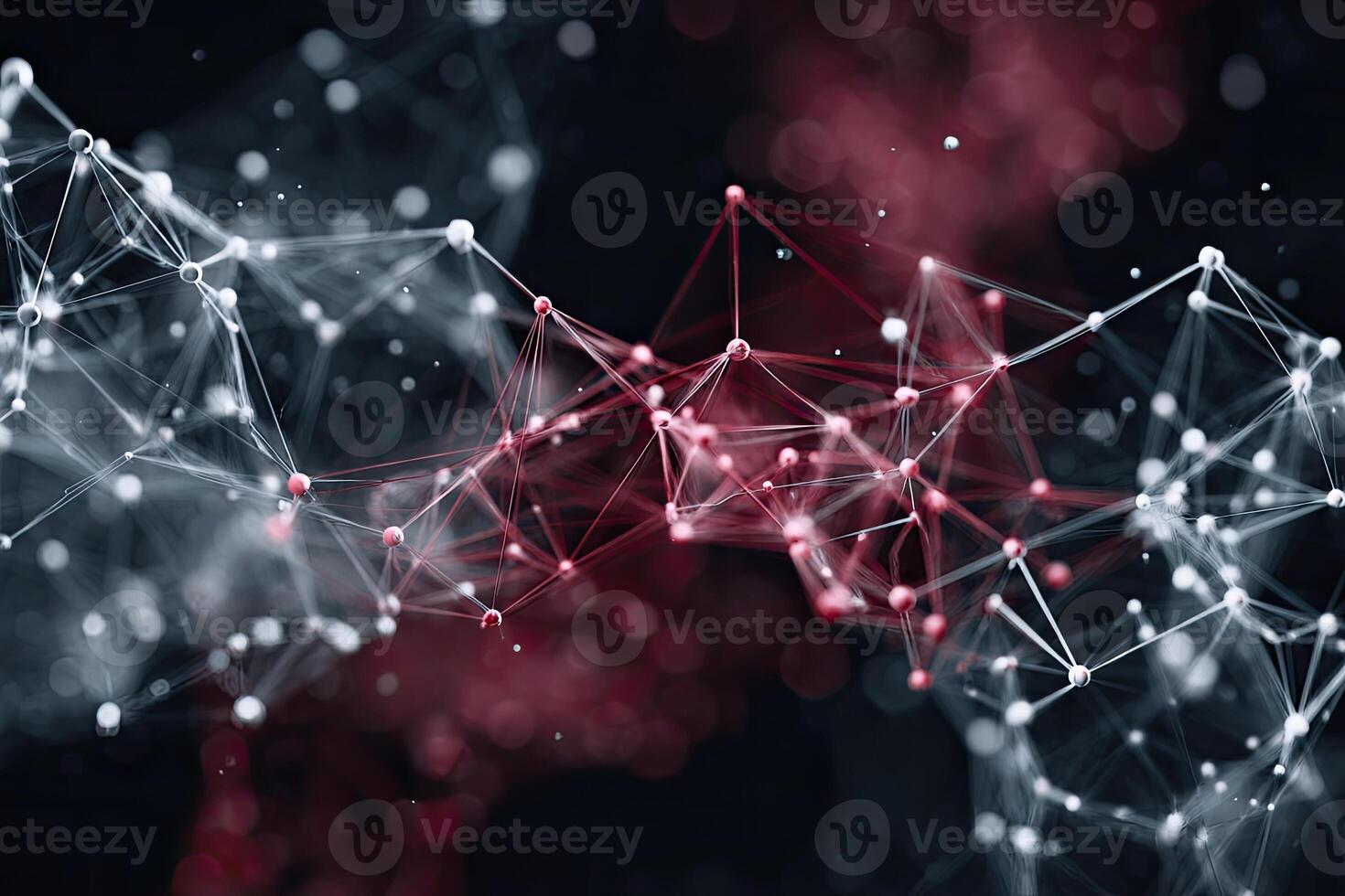 Abstract network of interconnected points photo