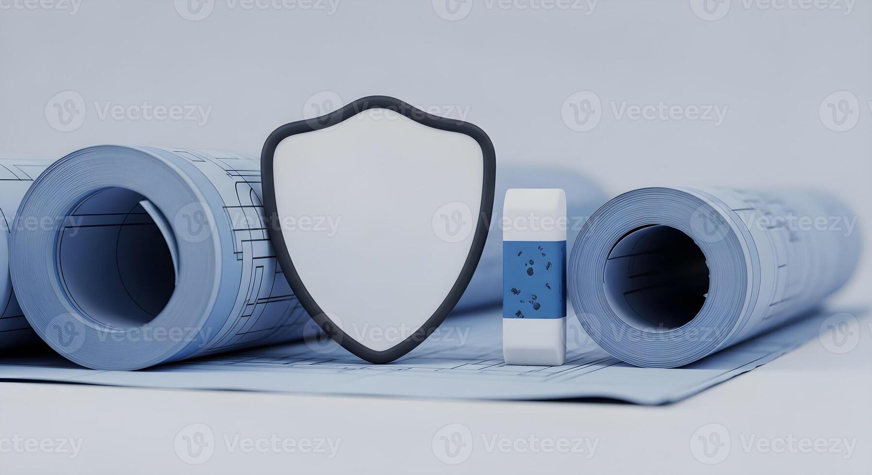 Eraser shield and soft eraser on vellum with crisp edgesing, deep focus, sharp textures, clean, brand-neutral composition. photo