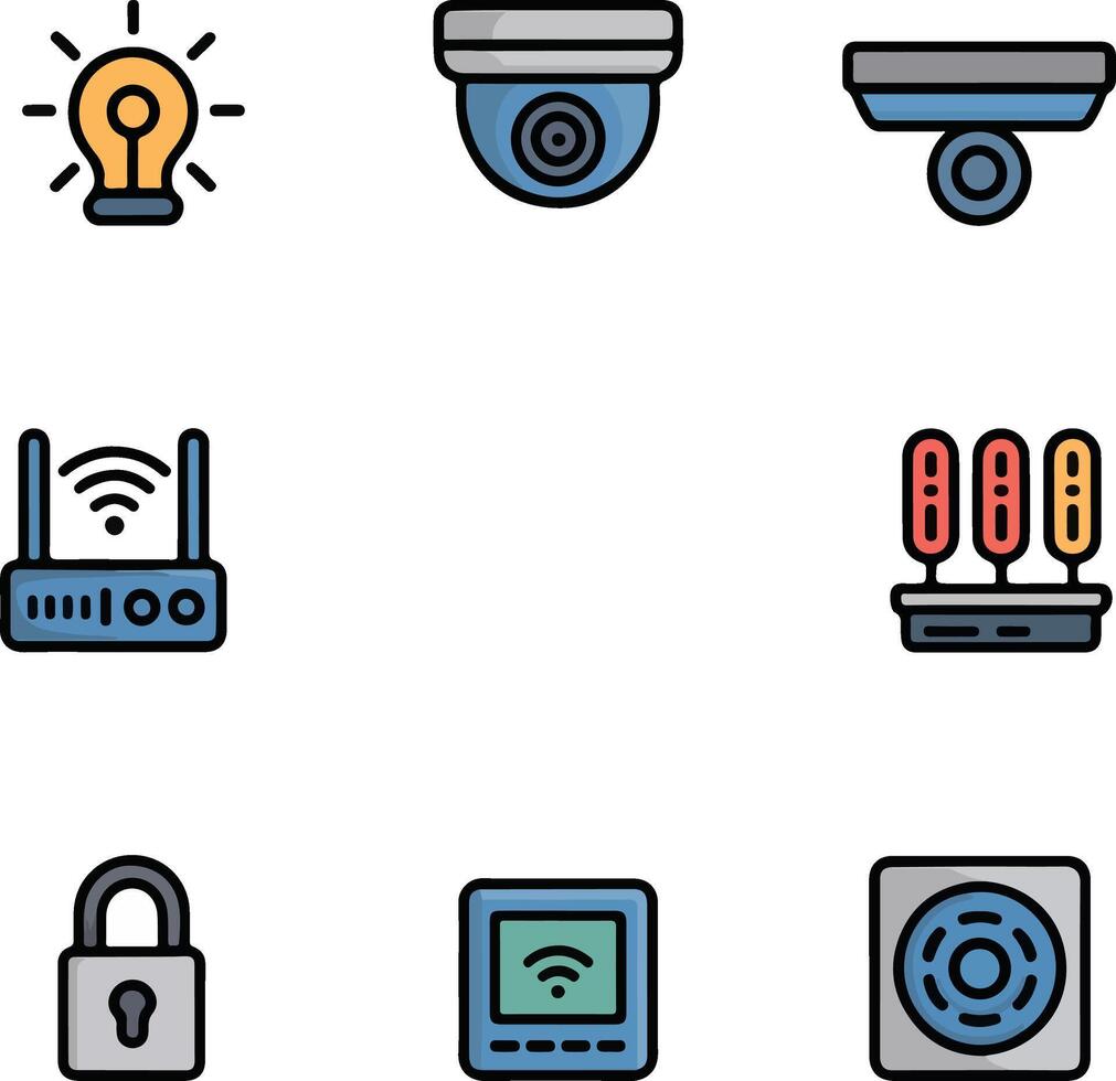 Web and security icons set for internet and website design vector