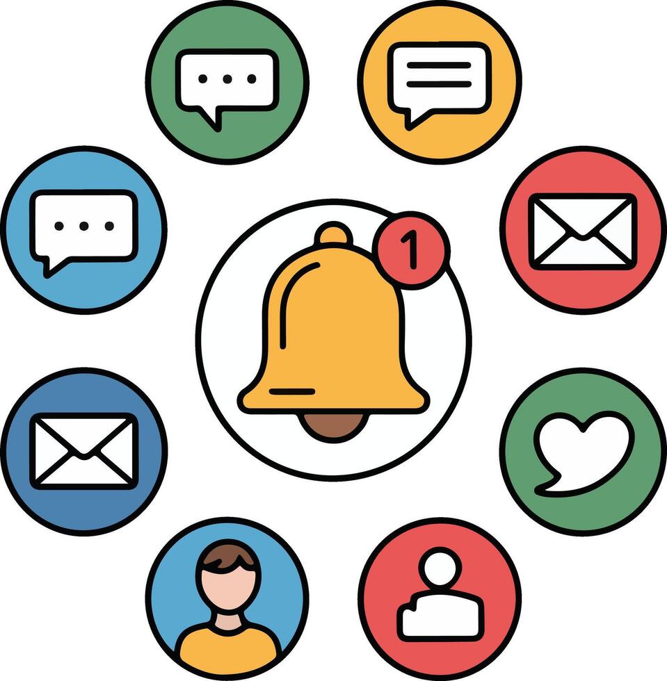 Web and social network icons set for internet and media design vector