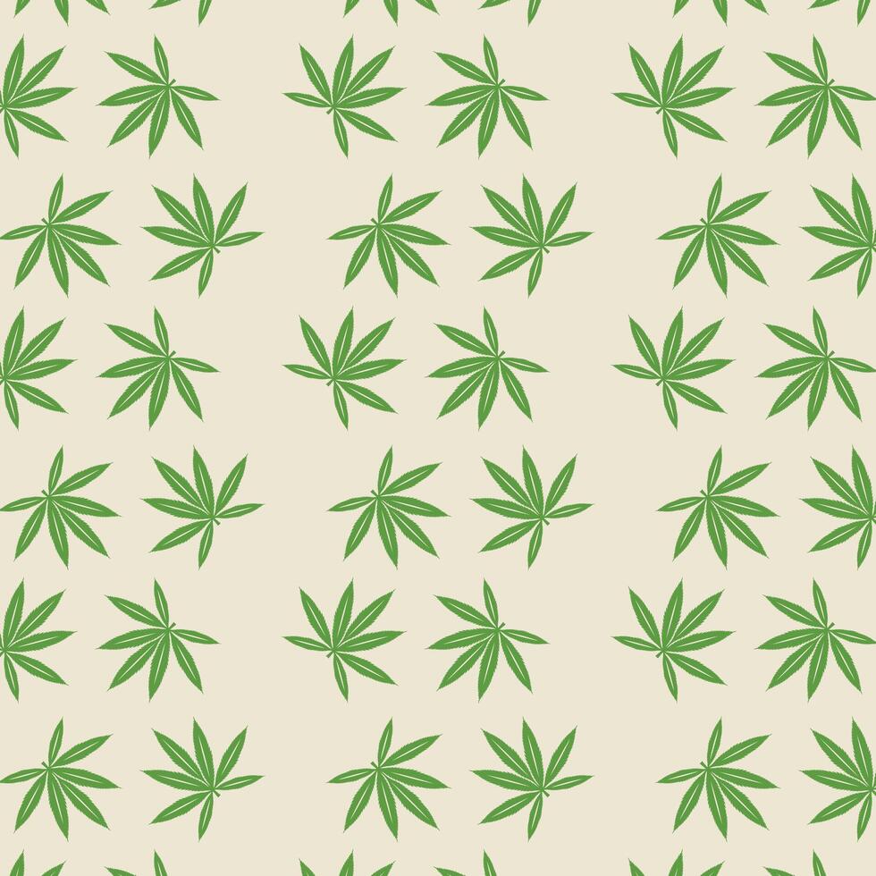 cannabis leaf hemp seamless pattern background design template vector