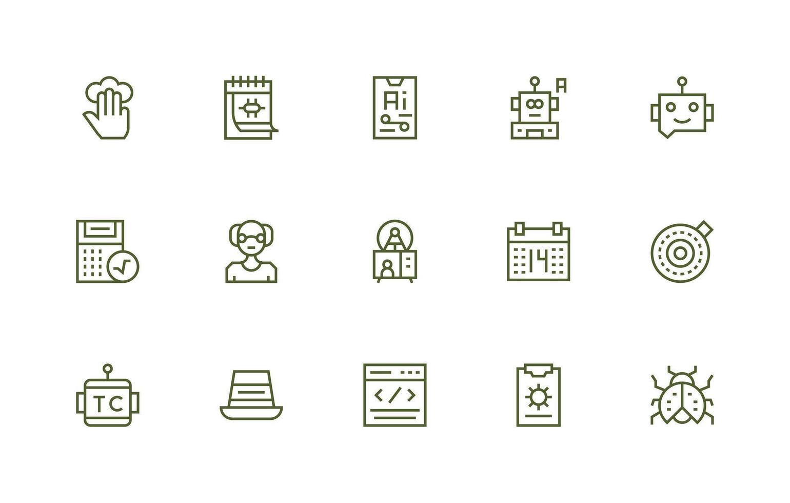 15 Regular Line Designs for Program Icons Icons Built for Visual Consistency Pack vector