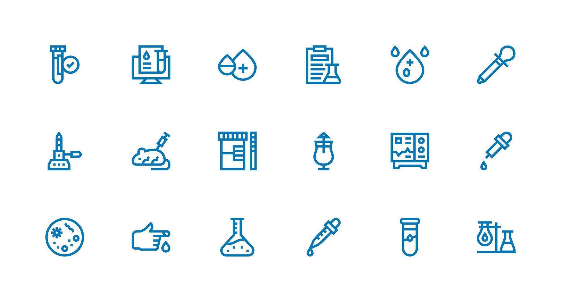 18 Strong Stroke Line Style Icons from Test Collection Essential Icon Set for Teams vector