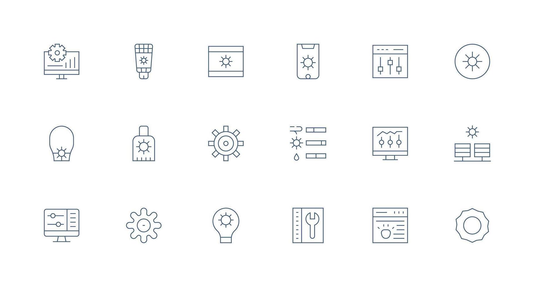 Minimal Line Style Tweak Icons with 18 Vectors All Device Compatible Icon Set