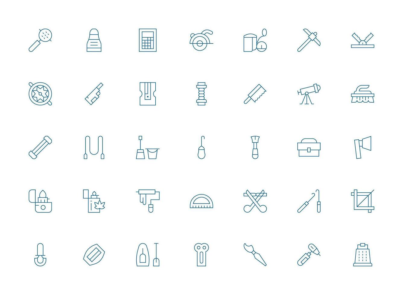 Light Line Icons from Tool Set with 35 Vectors Responsive Icon Set for Flexible Layouts