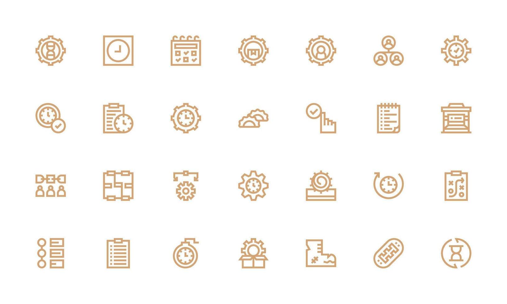 28 Bold Line Icons for Workflow Graphics Icon Collection Set vector