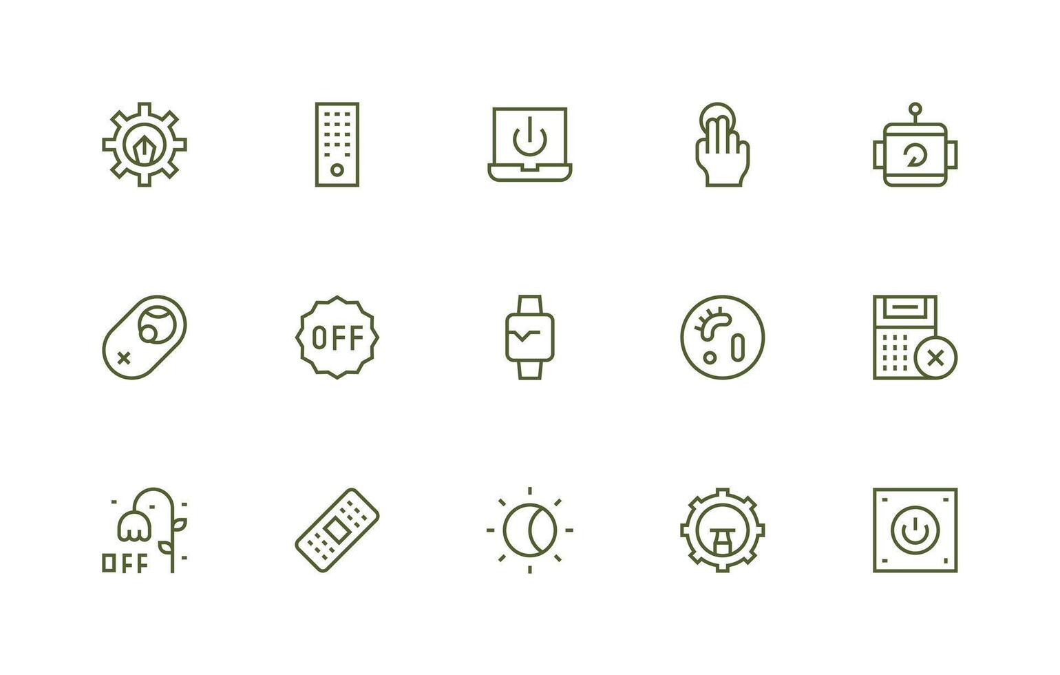 Regular Line Icons from Function Set with 15 Vectors Design Icon Pack