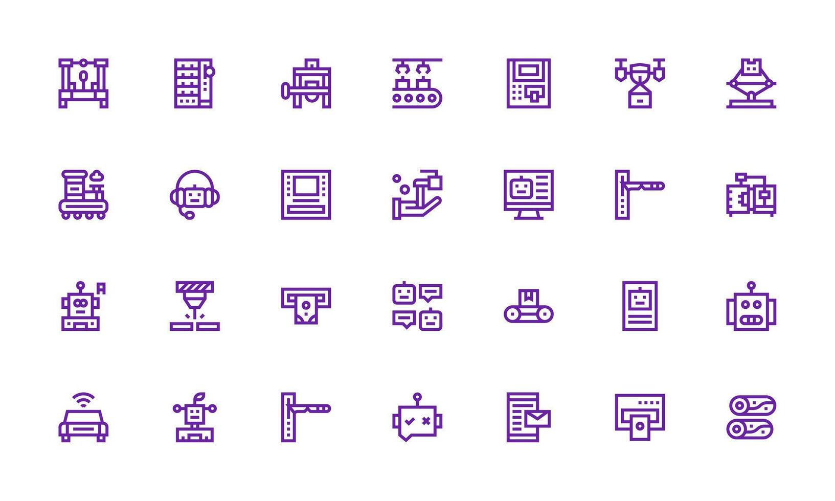 Bold Line Icons from Automated Set with 28 Vectors Multi-Purpose Icon Pack for Templates