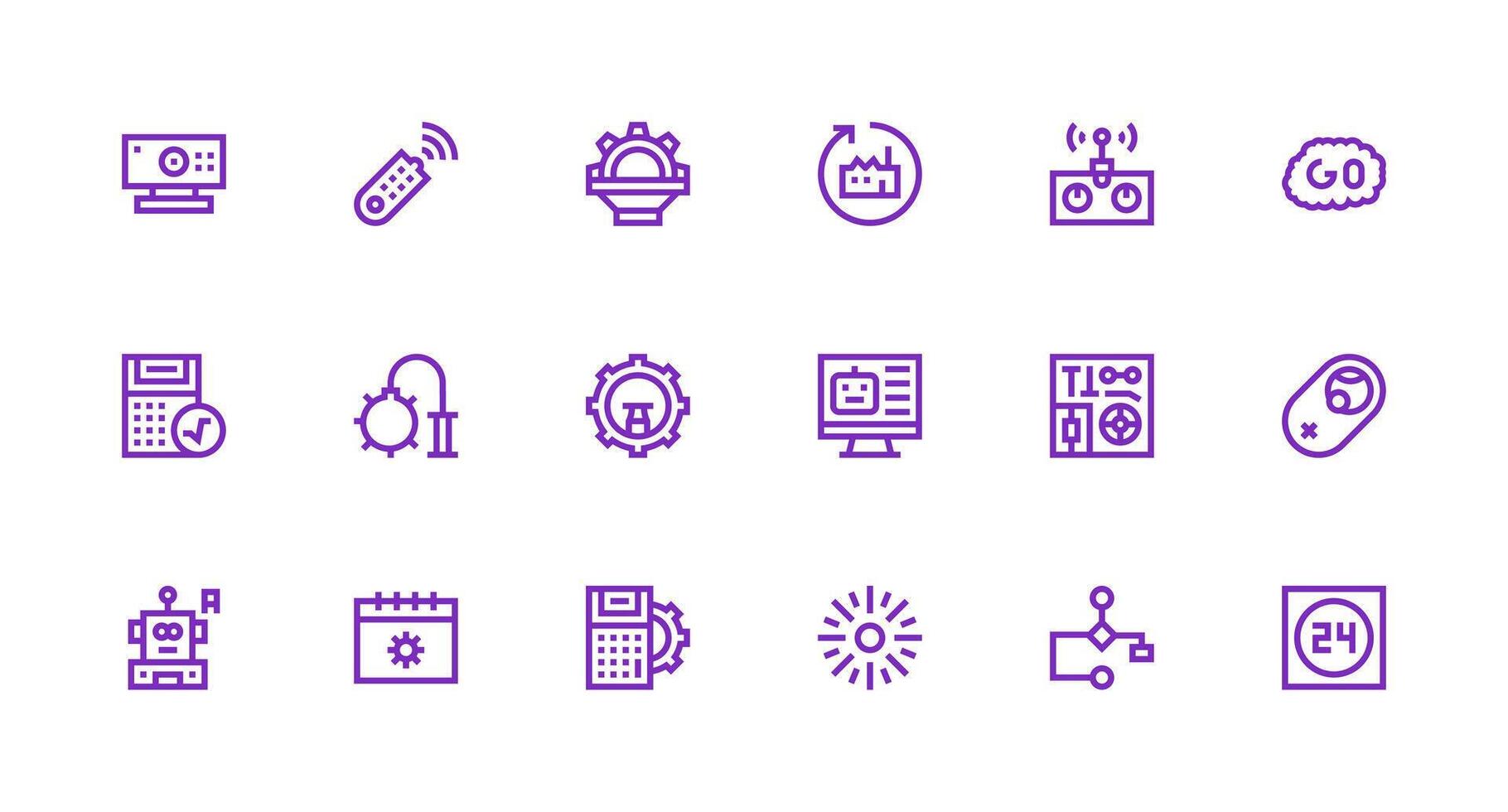 18 Strong Stroke Line Style Icons from Operation Collection Core Icon Collection for Daily Tasks vector