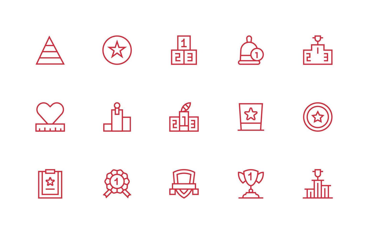 15 regular línea diseños para clasificación íconos ui y ux enfocado icono colección vector