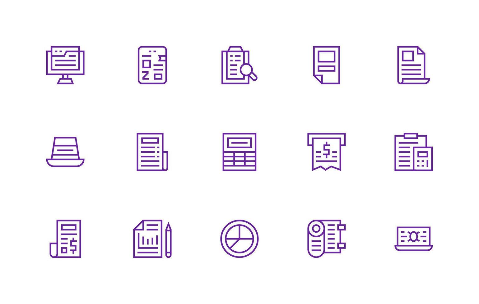 Regular Line Icons from Spreadsheet Set with 15 Vectors Interface Icon Collection for Daily Projects