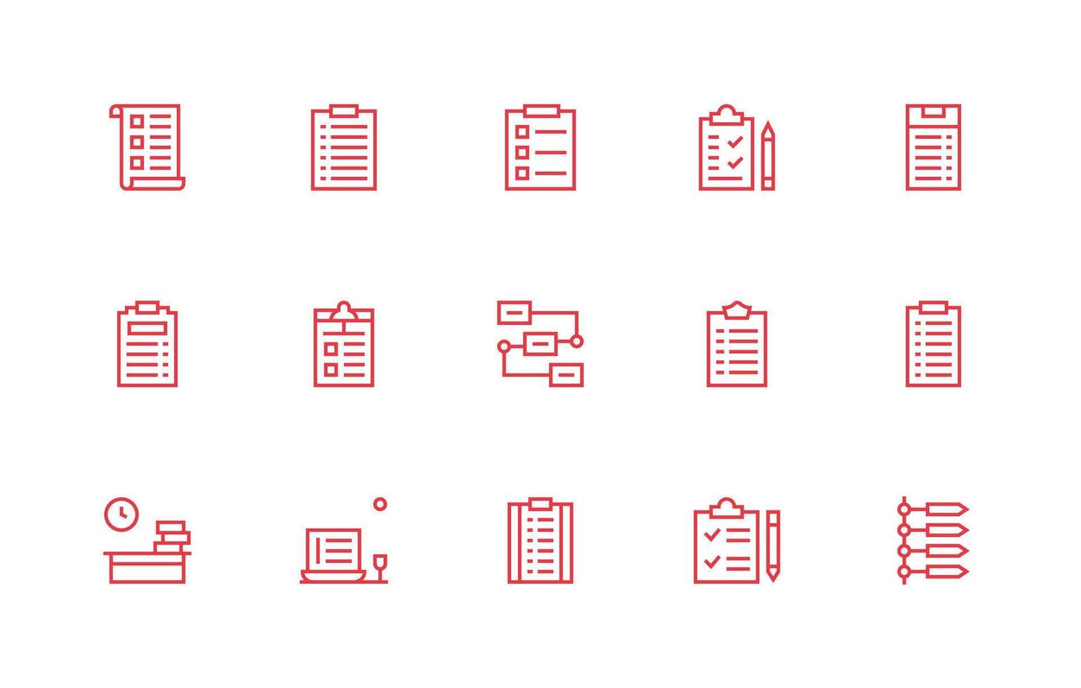 15 Regular Line Icons for Tasks Graphics Icons Built for Visual Consistency Pack vector