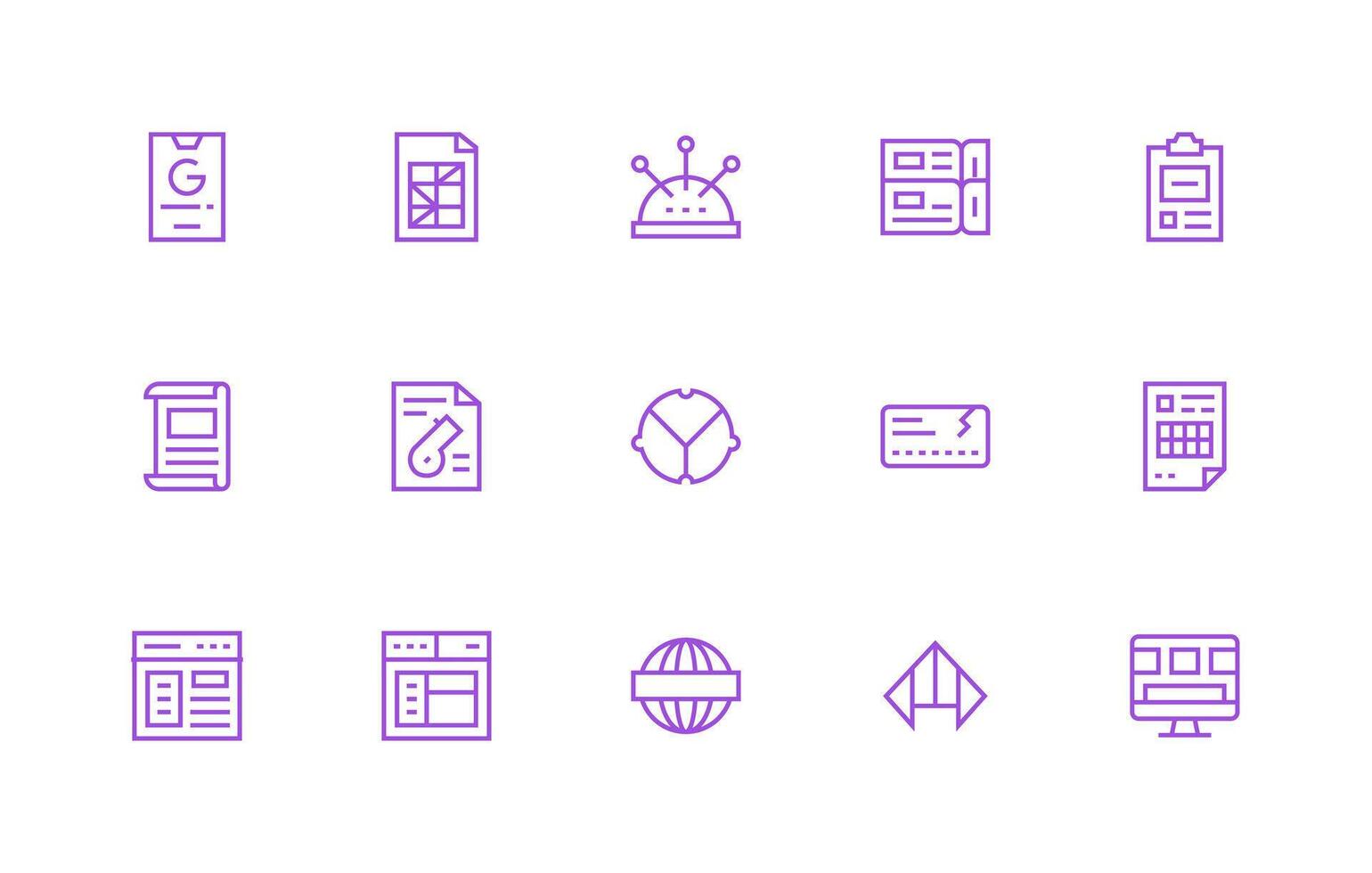 modelo icono conjunto con 15 regular línea gráficos alta resolución íconos para ninguna plataforma vector