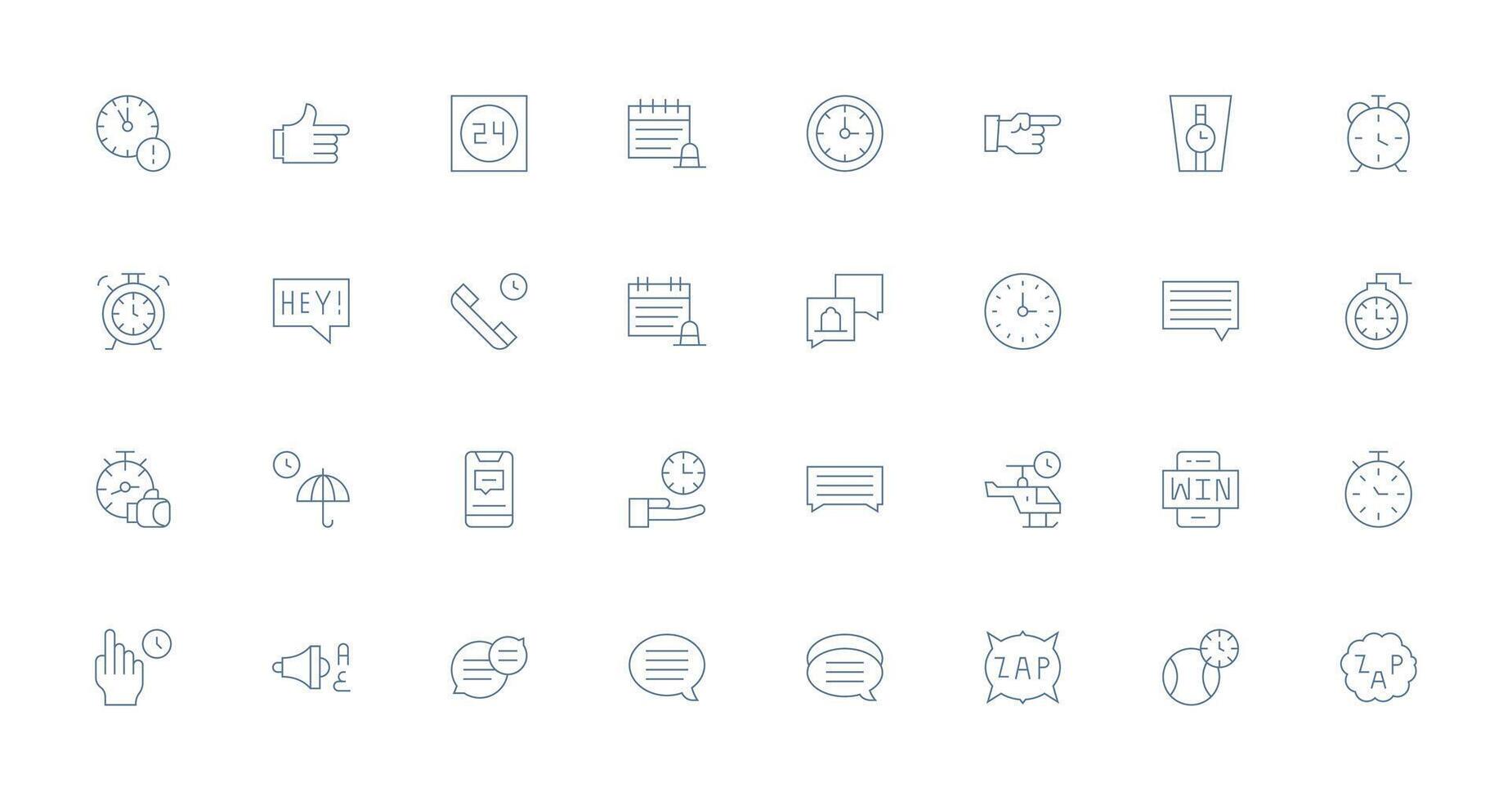 Thin Line Icons from Prompt Set with 32 Vectors Style Icon Set