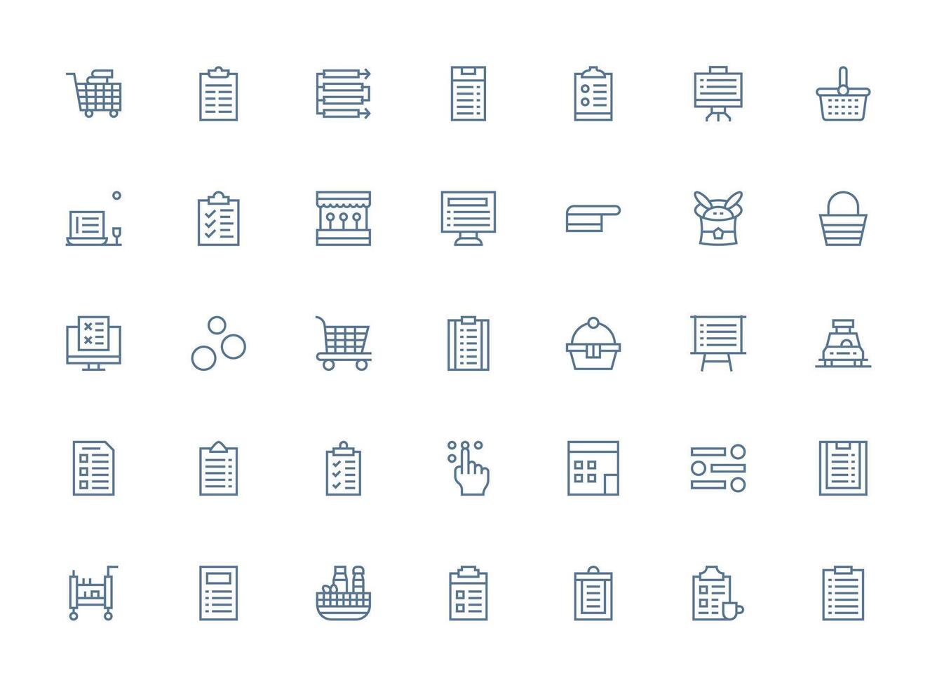 Regular Clean Line Icons from Items Set with 35 Vectors Scalable Icons for All Themes
