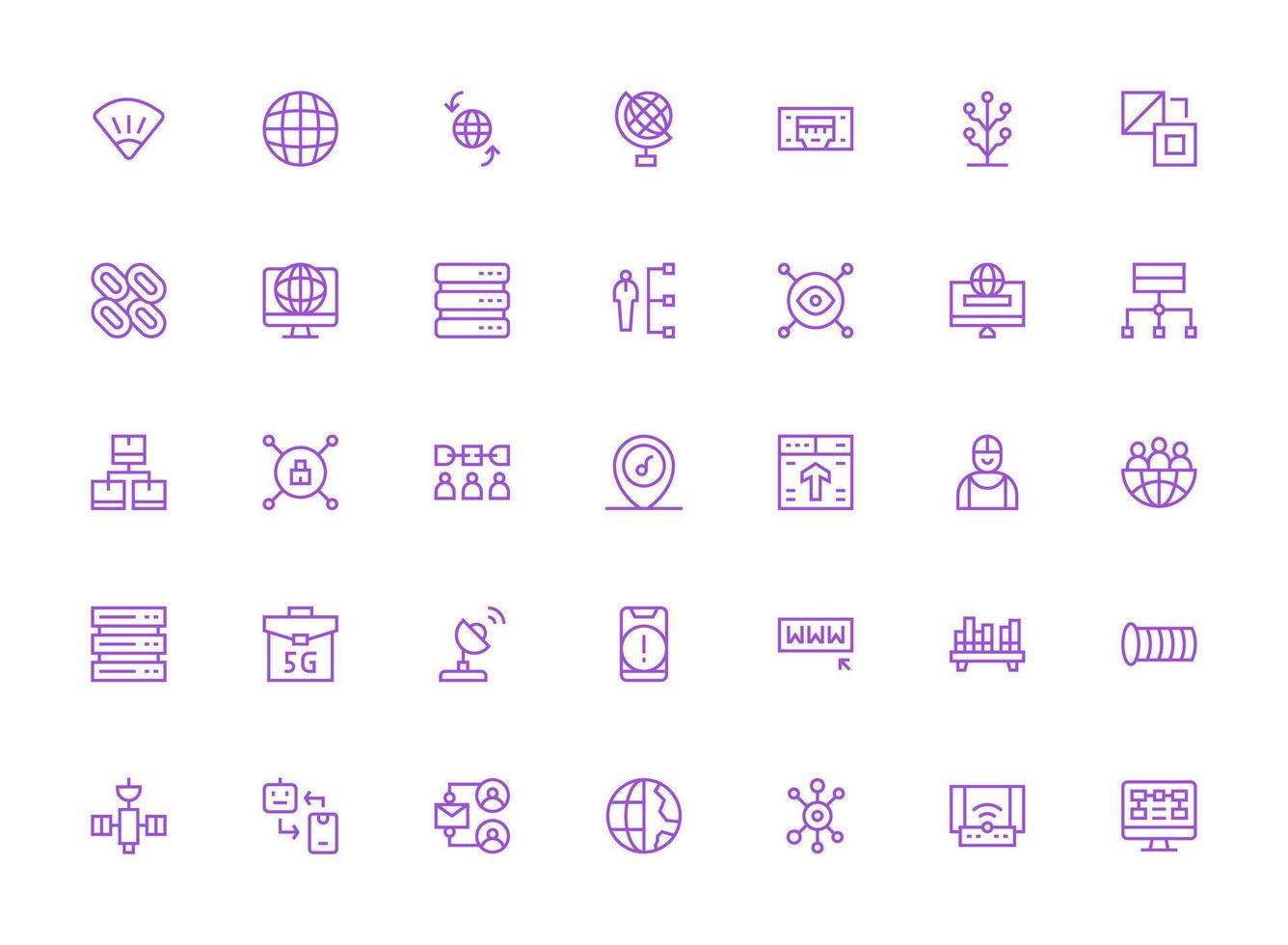 35 Regular Clean Line Designs for Network Icons Interface Icon Collection for Daily Projects vector