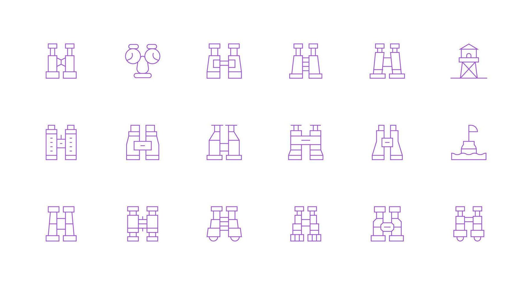 18 Minimal Line Designs for Spotting Icons UI Icon Set vector