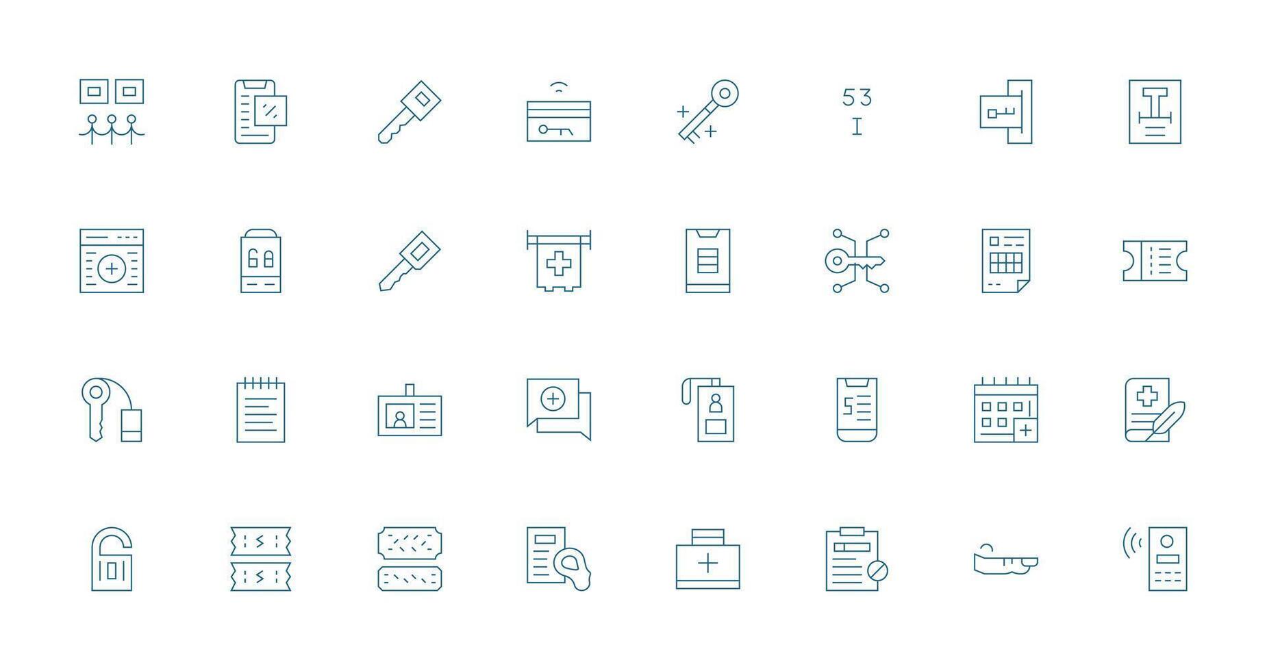 Thin Line Icons from Entry Set with 32 Vectors Sharp Icons for Presentations