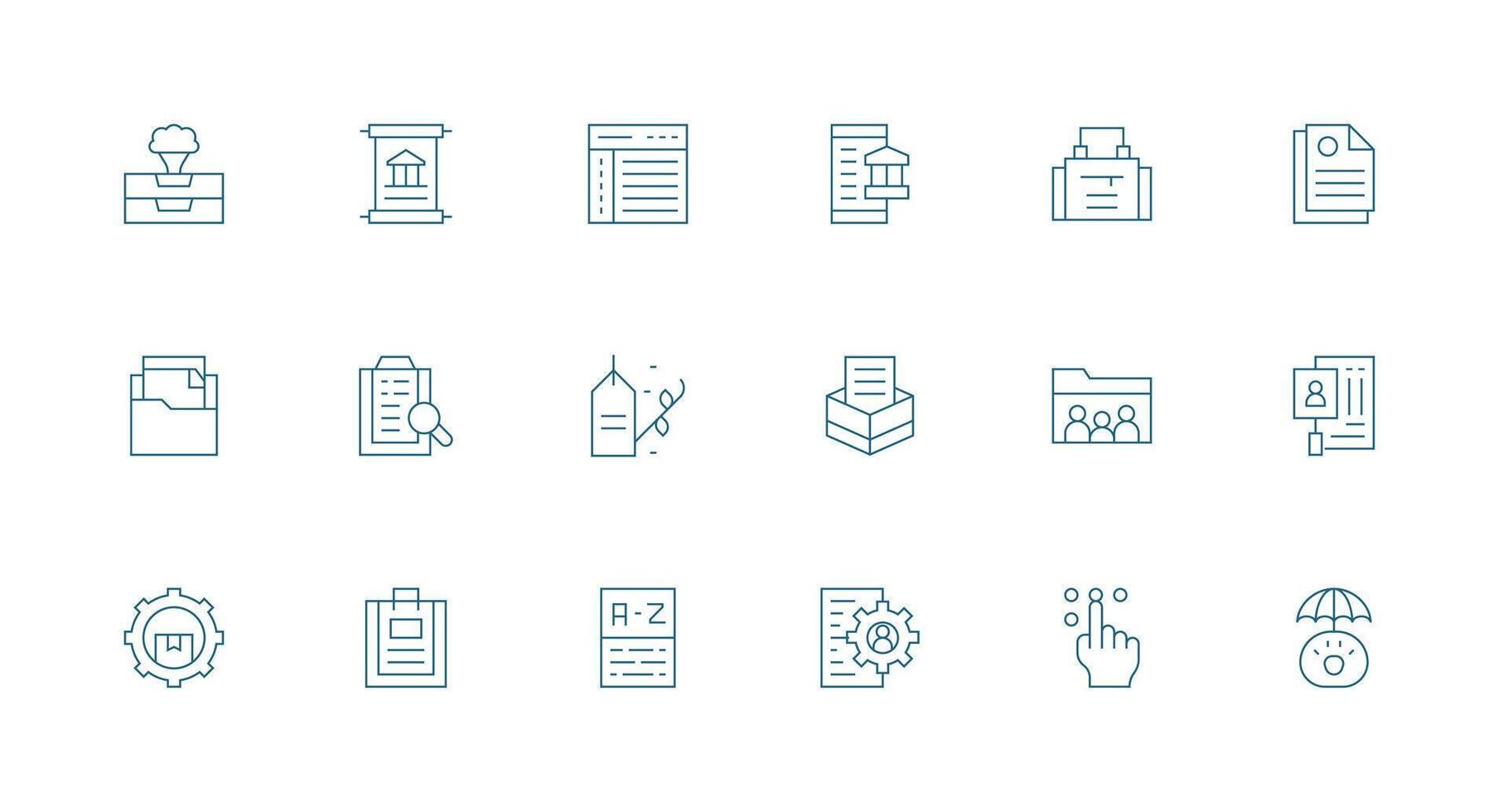 18 Minimal Line Vectors for Records Theme Web and App Icon Pack Collection