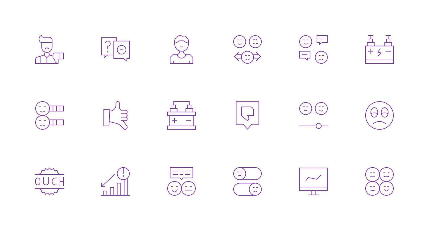18 Minimal Line Icons for Negative Graphics Icons Built for Visual Consistency Pack vector