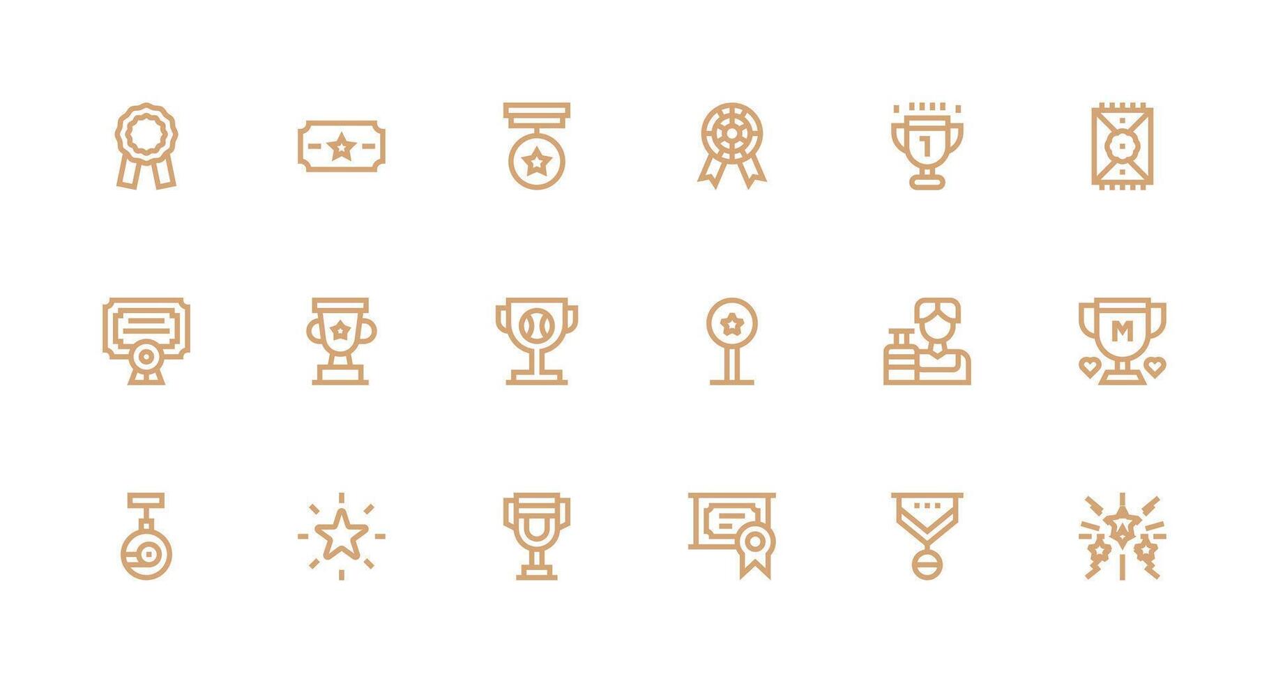 18 Strong Stroke Line Icons for Accolade Graphics Functional Icon Series vector