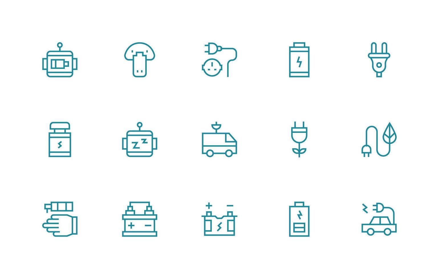 Regular Line Icons from Charging Set with 15 Vectors Digital Product Icons for Fast Delivery