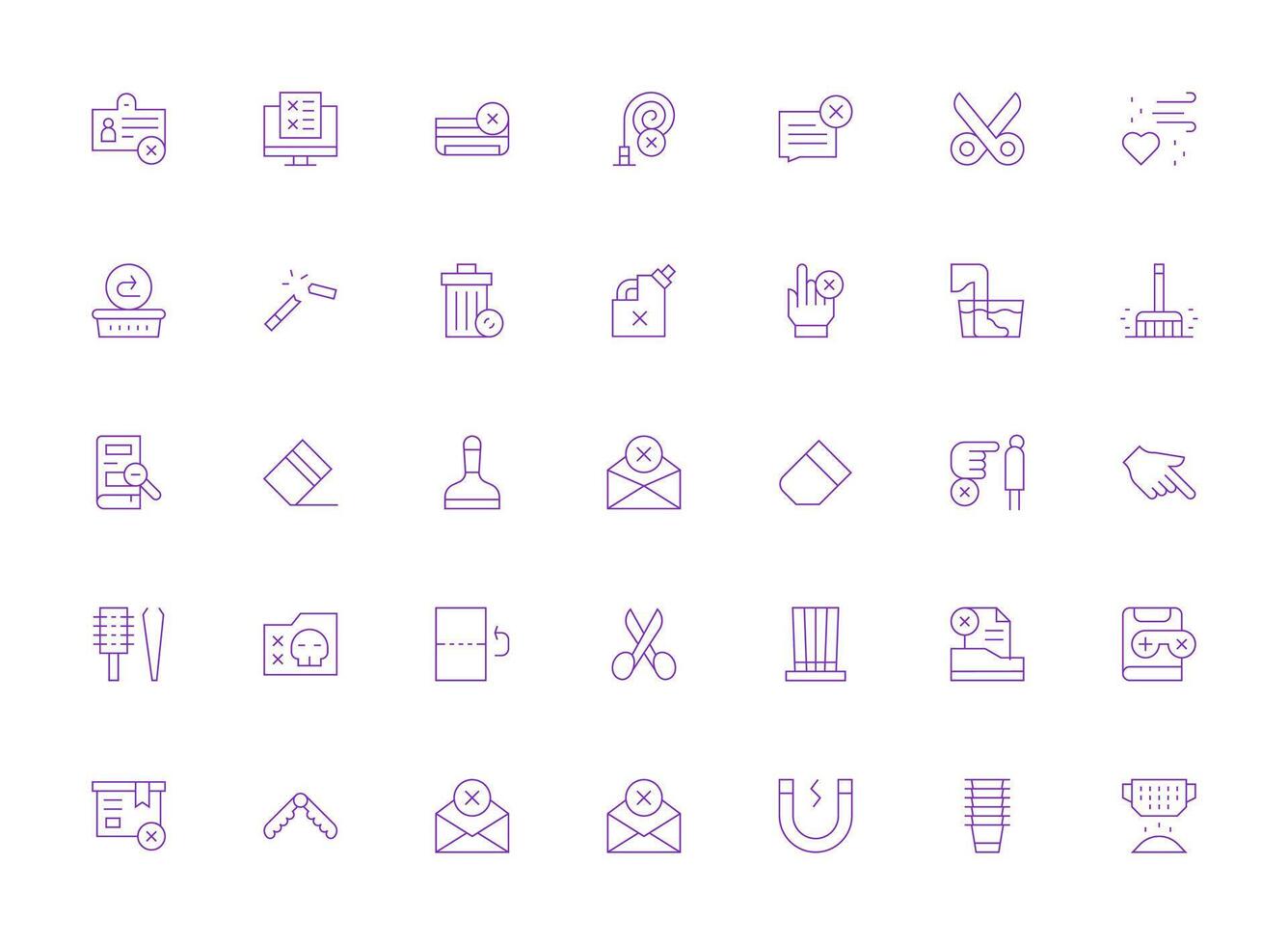 35 Light Line Icons for Remove Graphics Icons Built for Visual Consistency Pack vector