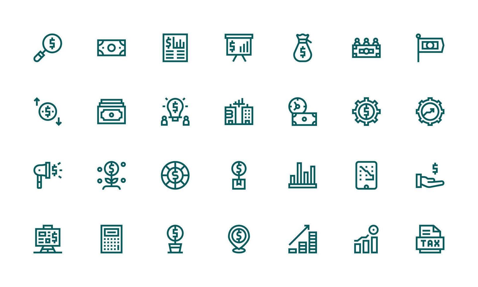 Bold Line Icons from Revenue Set with 28 Vectors Neatly Designed Icons for Web Platforms