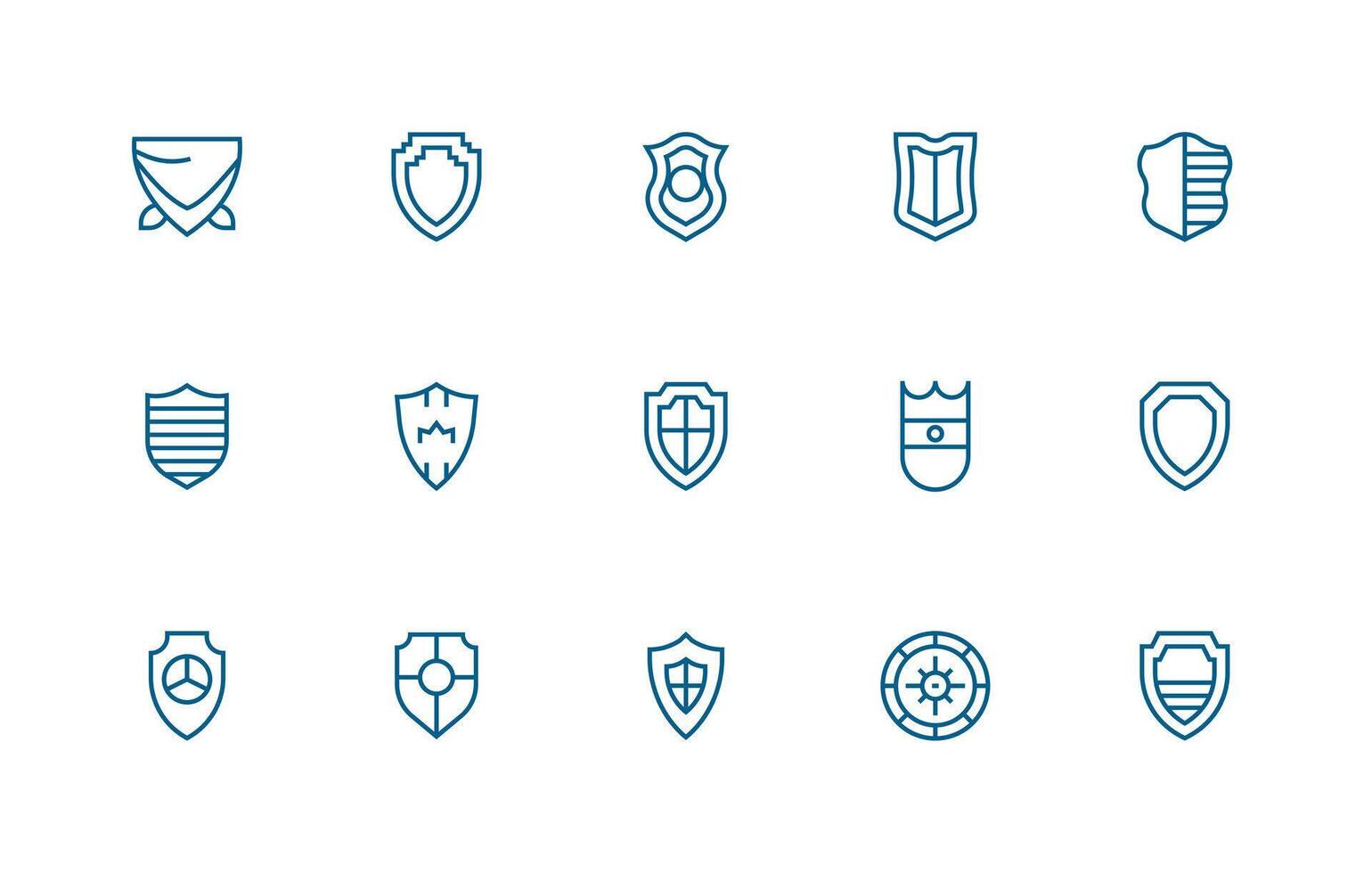 Regular Line Icons from Impenetrable Set with 15 Vectors Well-Structured Icons for Creative Use