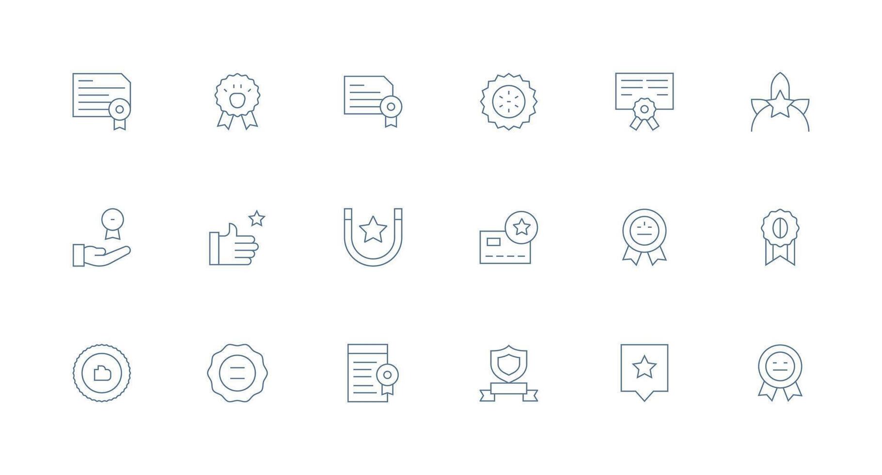 Minimal Line Icons from Endorsed Set with 18 Vectors Flexible Icon System for Web Interfaces