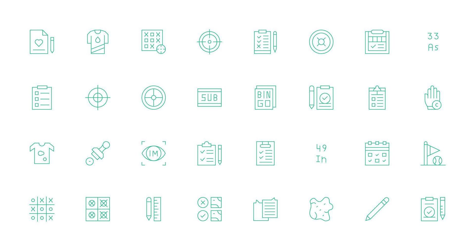 Mark Set with 32 Thin Line Icons Customizable Icon Series for Mobile Screens vector