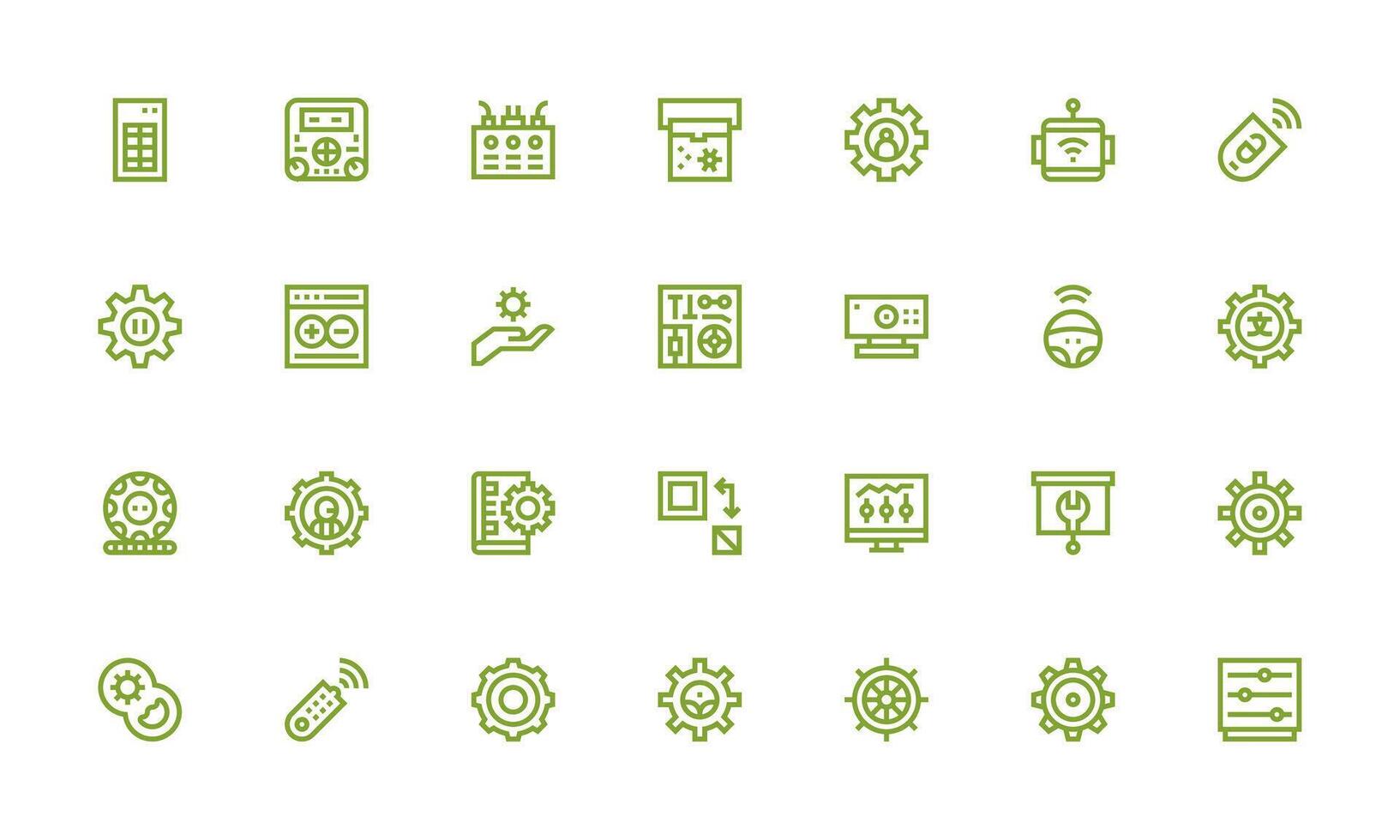 28 Bold Line Icons for Control Panel Graphics App Icon Pack vector