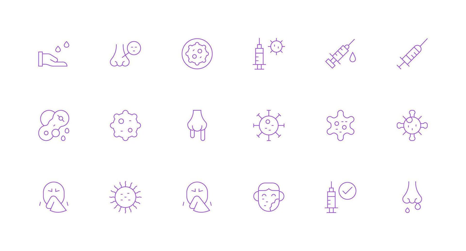Minimal Line Icons from Flu Set with 18 Vectors UI-Ready Icon Collection