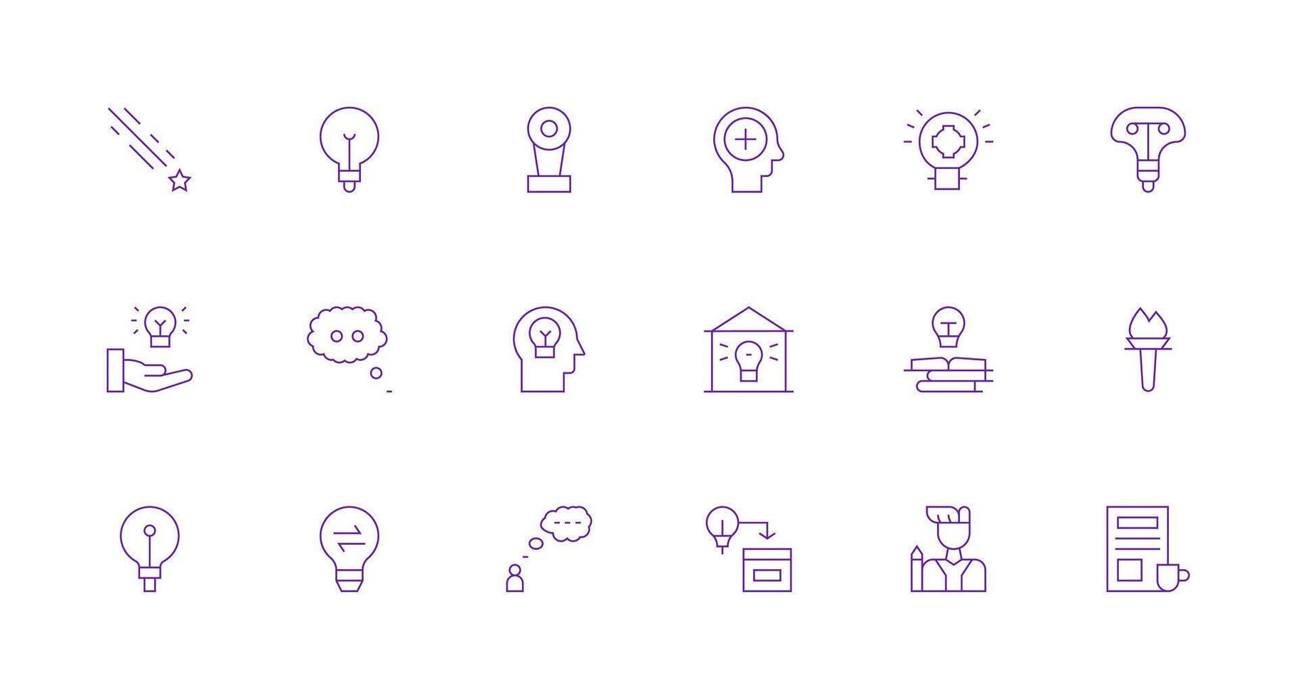 Minimal Line Style Inspiration Icons with 18 Vectors Interface Icon Collection