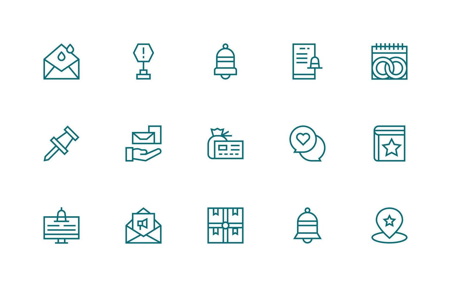 Important Design Icons featuring 15 in Regular Line Style Complete Icon Set for Mobile Apps vector