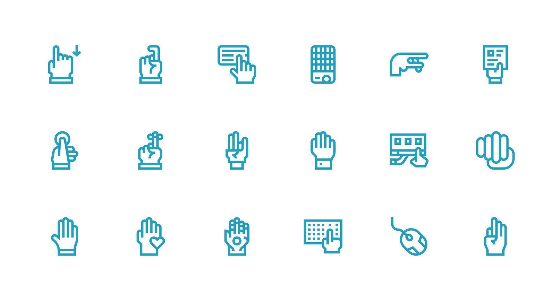 18 Strong Stroke Line Vectors for Select Theme Multi-Purpose Icon Set