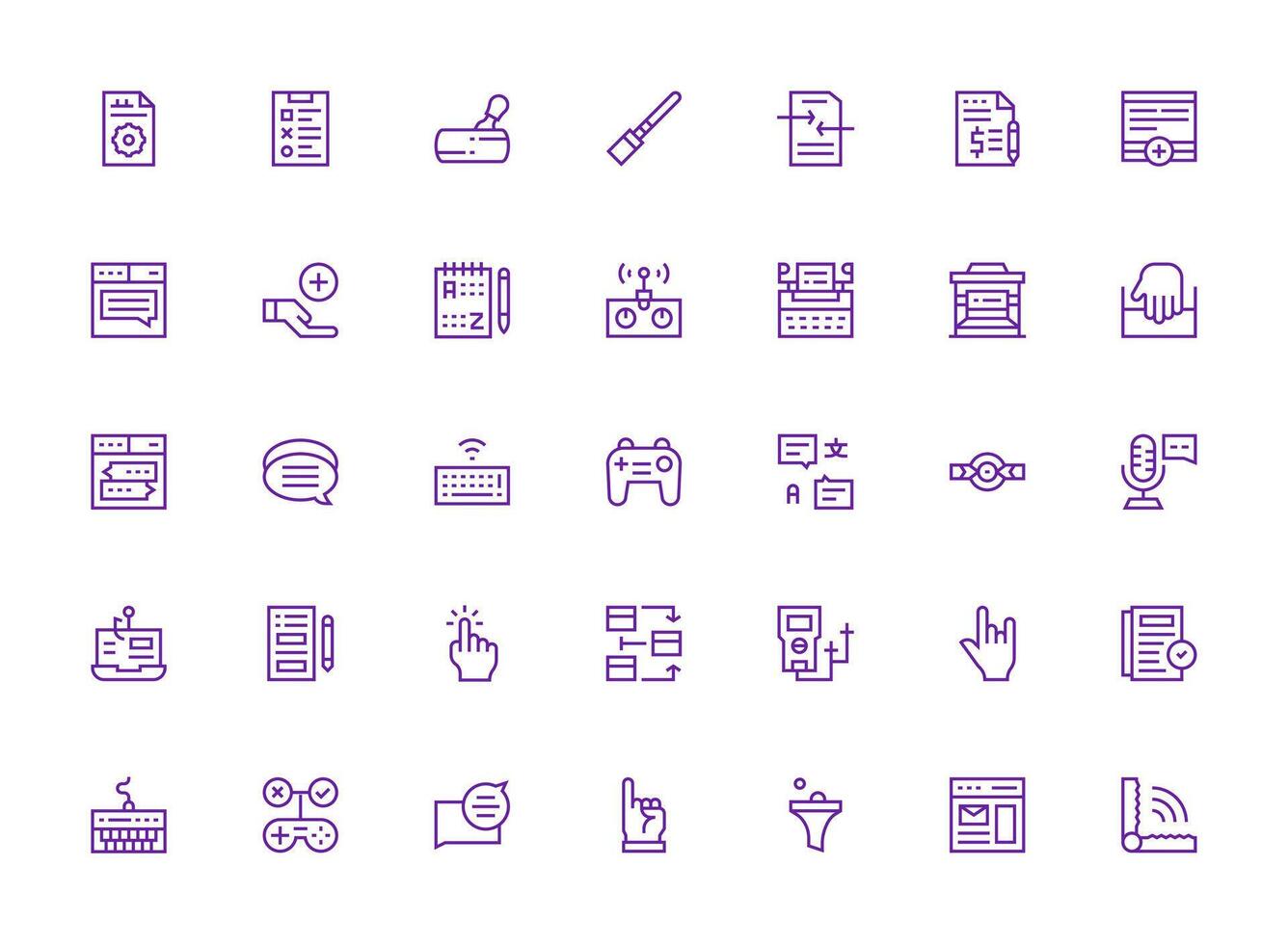 35 Regular Clean Line Vectors for Input Theme Icon Pack
