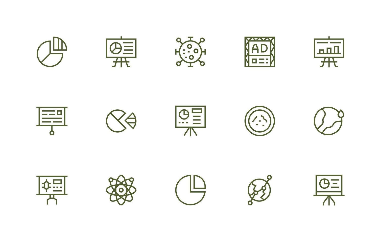 15 Regular Line Icons for Infographic Graphics Organized Icon Pack for Quick Access vector