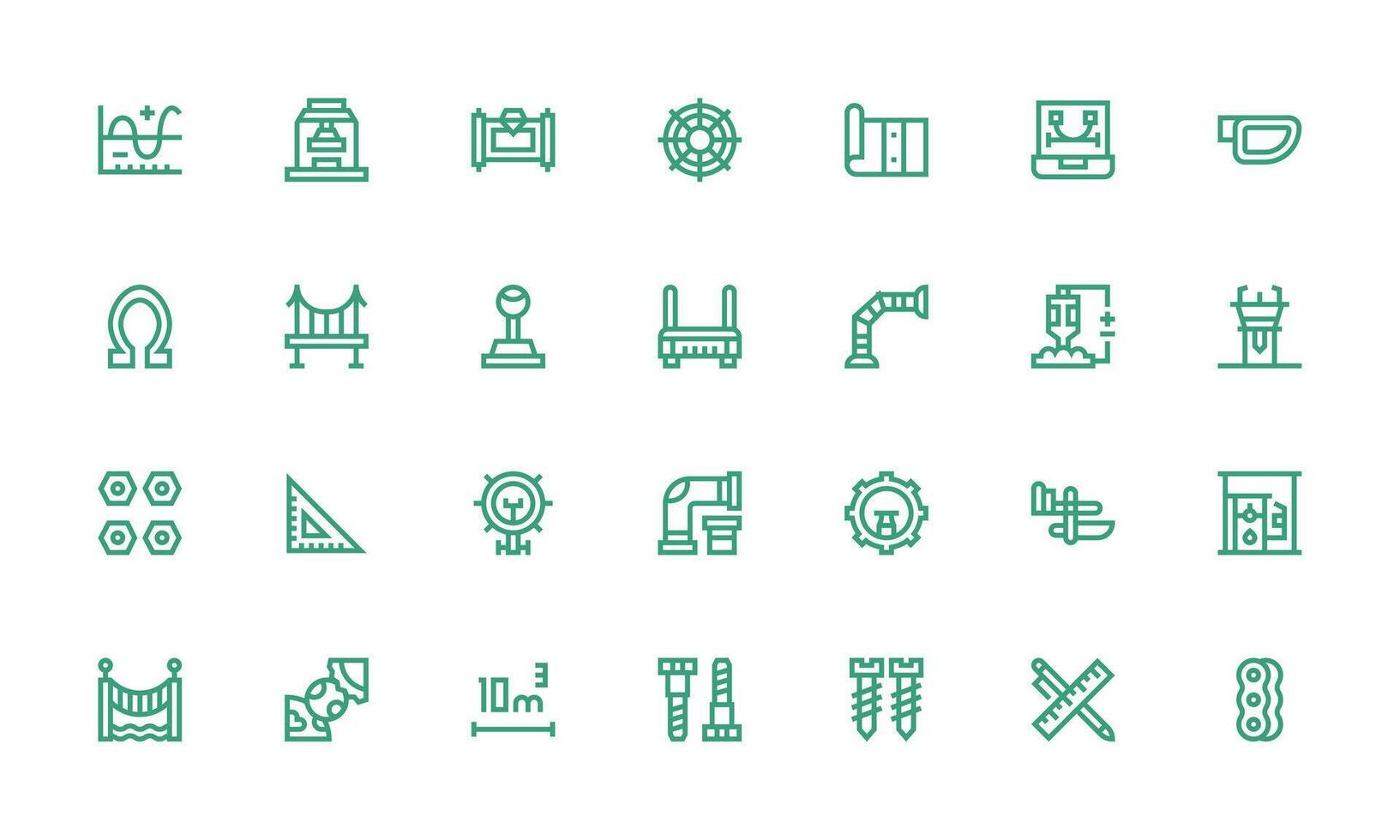 Bold Line Icons from Engineering Set with 28 Vectors Versatile Icon Collection for Designers