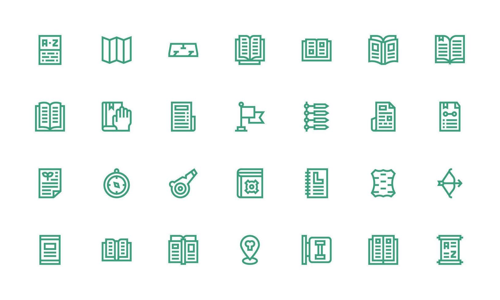 Guide Visual Pack containing 28 Bold Line Icons Responsive Icon Set for Flexible Layouts vector