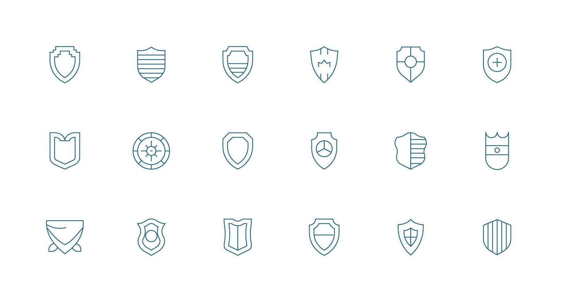 Impenetrable Visual Pack containing 18 Minimal Line Icons Layout Icon Collection vector